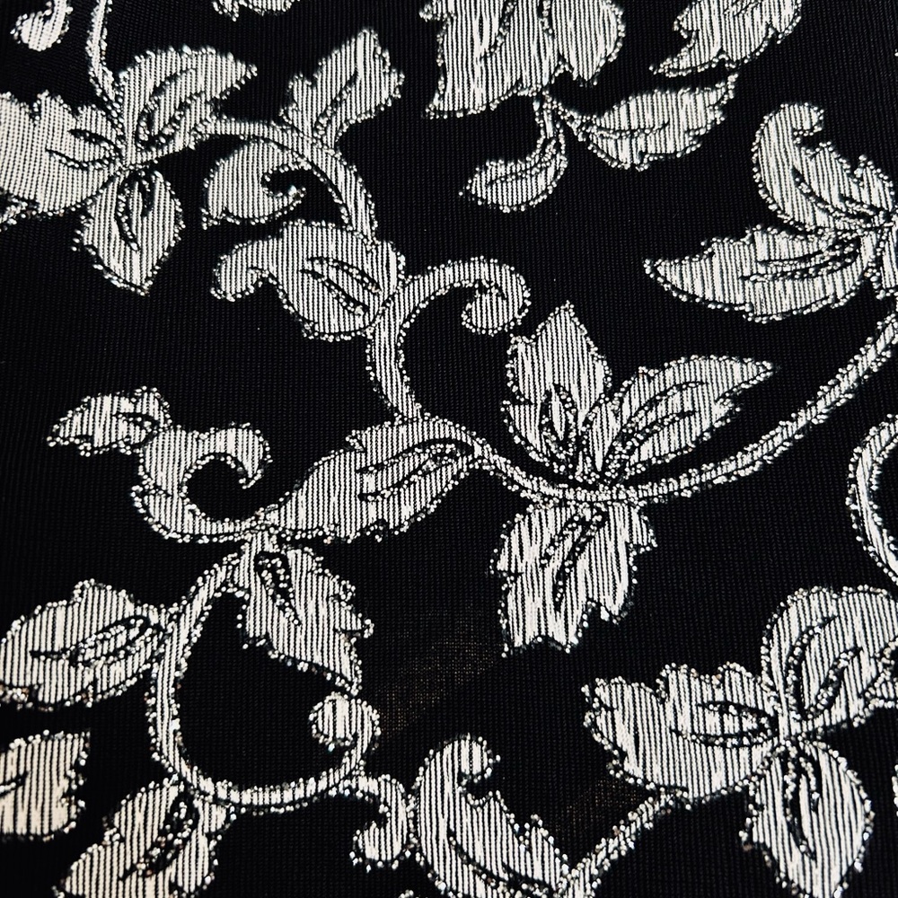 2 Piece Formal Black & Silver Women's Matching Top & Jacket with SPARKLE Accents - Picture 5 of 11